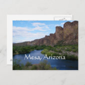 アリゾナ州メサの風光明媚なサグアーロ湖 ポストカード (正面/裏面)