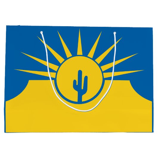 アリゾナ州メサ州旗抱き枕 ラージペーパーバッグ (裏面)