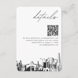 アリゾナ州メサ 結婚式 詳細 QRコード 小 エンクロージャーカード