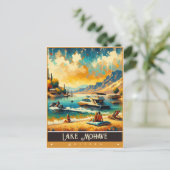 アリゾナ州モハス湖 |ヴィンテージ絵画ー ポストカード (スタンド正面)