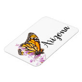 アリゾナ州ラベンダーに覆われた（昆虫）オオカバマダラ、モナーク マグネット (左側)