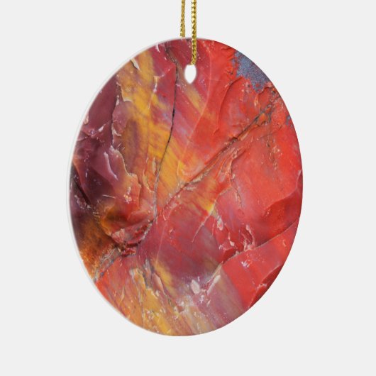 アリゾナ州レッドペトリファイドウッド詳細 セラミックオーナメント (右)