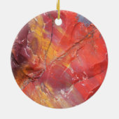 アリゾナ州レッドペトリファイドウッド詳細 セラミックオーナメント (裏面)