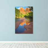 アリゾナ州レッドロッククロッシングの川 キャンバスプリント (インサイチュ (ウッドフロア))