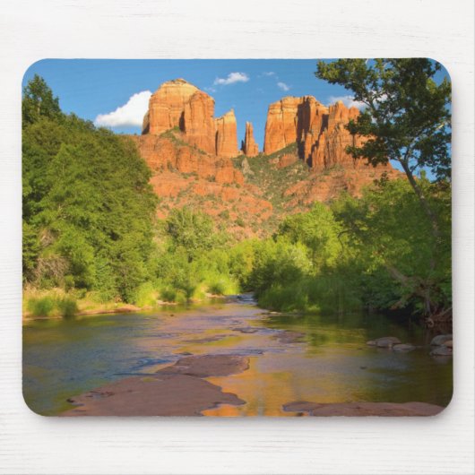 アリゾナ州レッドロック交差点の川 マウスパッド (正面)