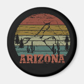 アリゾナ州ヴィンテージサンセットランドスケープaz throw pi マグネット (正面)