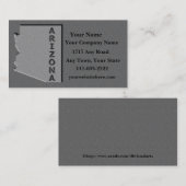 アリゾナ州名刺の石の外観 名刺 (正面/裏面)