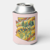 アリゾナ州図解入りの、写真付きのの地図 缶クーラー (缶裏面)