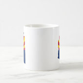 アリゾナ州地図フラグ オリジナルデザイン コーヒーマグカップ (中央)