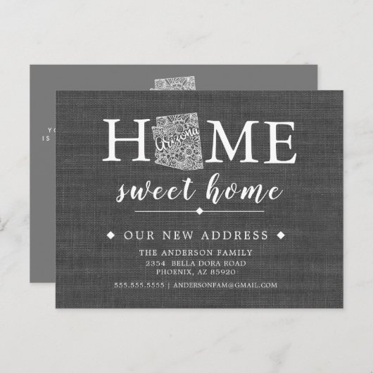 アリゾナ州引越案内ポストカード 案内ポストカード (正面/裏面)