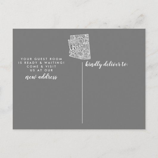 アリゾナ州引越案内ポストカード 案内ポストカード (裏面)