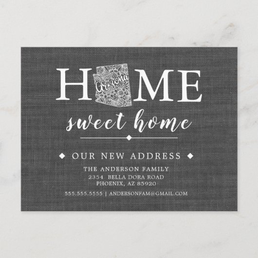 アリゾナ州引越案内ポストカード 案内ポストカード (正面)