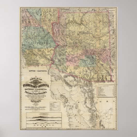 アリゾナ州新地図 ポスター (正面)