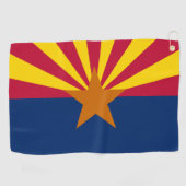 アリゾナ州旗とアリゾナ州USAゴルフ/スポーツファン ゴルフタオル (横)