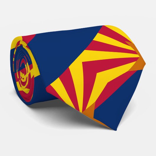 アリゾナ州旗とアリゾナUSAビジネス旅行/スポーツ ネクタイ (ロール)