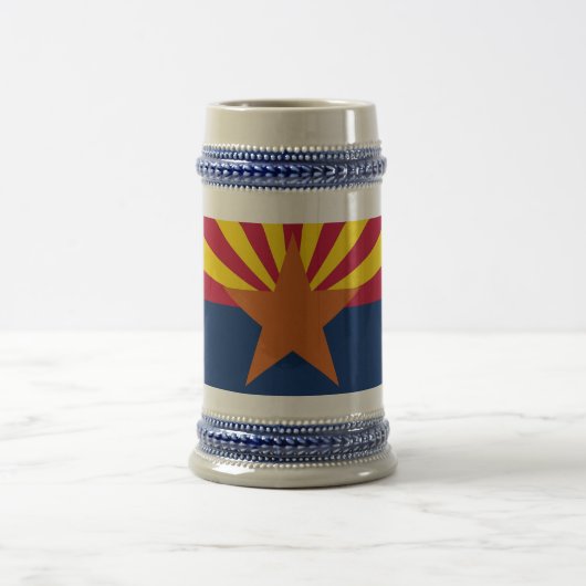 アリゾナ州旗とマグカップ州 – 米国 ビールジョッキ (中央)