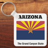 アリゾナ州旗とモットー キーホルダー (正面)