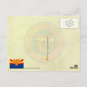 アリゾナ州旗と印章 ポストカード (裏面)