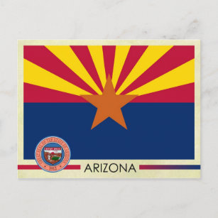 アリゾナ州旗と封印 ポストカード