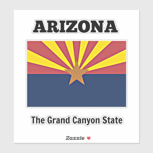 アリゾナ州旗と州 シール (シート)