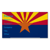 アリゾナ州旗の付いた名刺マグネット マグネット名刺 (正面)