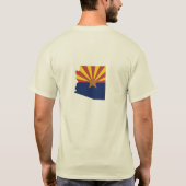 アリゾナ州旗の地図 Tシャツ (裏面)