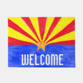 アリゾナ州旗の水色 ドアマット (正面)