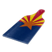 アリゾナ州旗を持つガラス製のカッティングボードパドル カッティングボード (角)