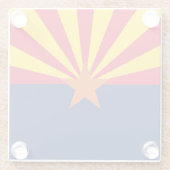 アリゾナ州旗デザインデコール ガラスコースター (裏面)