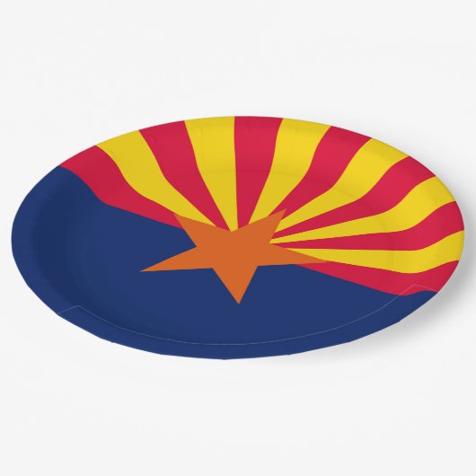 アリゾナ州旗デザイン ペーパープレート (アングル)