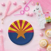 アリゾナ州旗プレート、パーティー、スポーツ、アリゾナ ペーパープレート (パーティー)