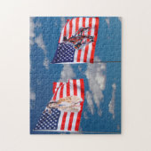 アリゾナ州旗モニュメントバレー。 ジグソーパズル (縦)