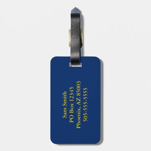 アリゾナ州旗ラゲッジタグ ラゲッジタグ (裏面縦)