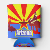 アリゾナ州旗ヴィンテージスケッチ 缶クーラー (裏面)