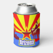 アリゾナ州旗ヴィンテージスケッチ 缶クーラー (缶裏面)