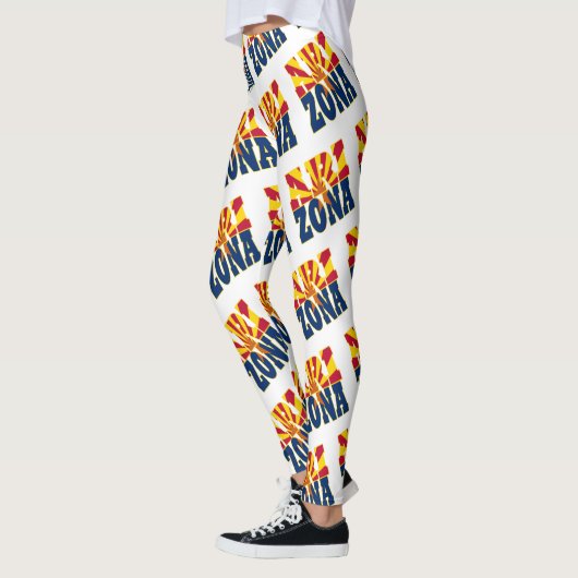 アリゾナ州旗文字模様 レギンス (左)