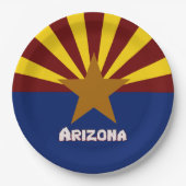 アリゾナ州旗紙プレート ペーパープレート (正面)