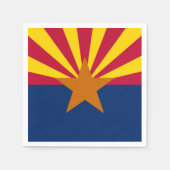 アリゾナ州旗&アリゾナ州アメリカパーティー/スポーツファン スタンダードカクテルナプキン (正面)