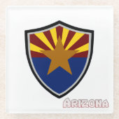 アリゾナ州旗 ガラスコースター (正面)