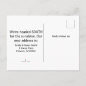 アリゾナ州旗、南向き 案内ポストカード (裏面)