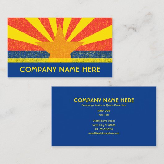 アリゾナ州旗 名刺 (正面/裏面)