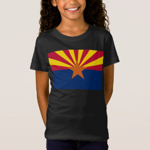 アリゾナ州旗:夕焼けの星 太陽 銅の州 Tシャツ
