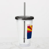 アリゾナ州旗:星の日没、銅州 アクリルタンブラー (右)