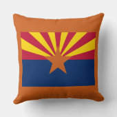 アリゾナ州旗：星の日没、銅州 クッション (裏面)