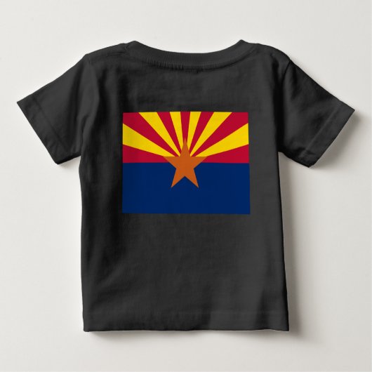 アリゾナ州旗:星の日没、銅州 ベビーTシャツ (裏面)