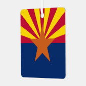 アリゾナ州旗：星の日没、銅州 メタルオーナメント (正面左)