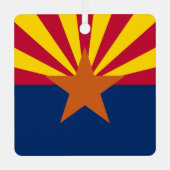 アリゾナ州旗：星の日没、銅州 メタルオーナメント (正面)