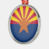 アリゾナ州旗：星の日没、銅州 メタルオーナメント (左)