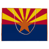 アリゾナ州旗：星の日没、銅州 ラージペーパーバッグ (裏面)