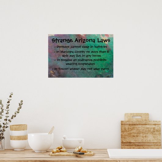 アリゾナ州法 ポスター (キッチン)